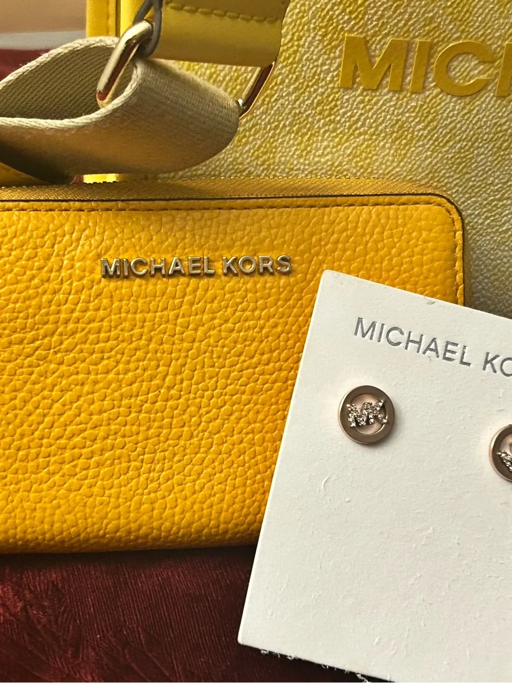 Michael Kors Yellow Signature MK Tote with Top Handles